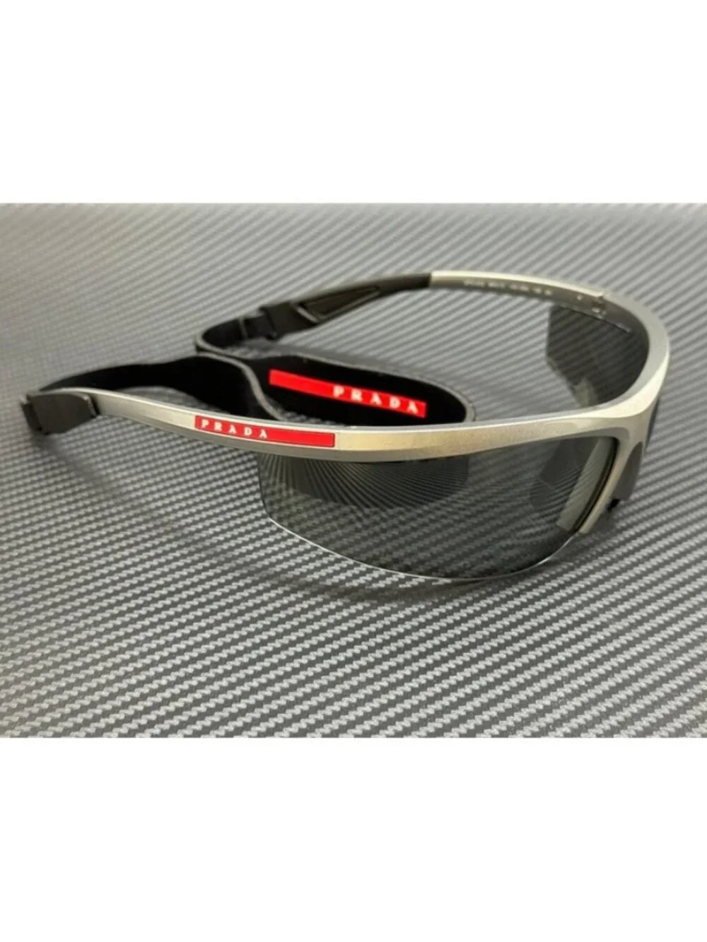 New Prada Linea Rossa Men Grey Sunglasses 96-10-130